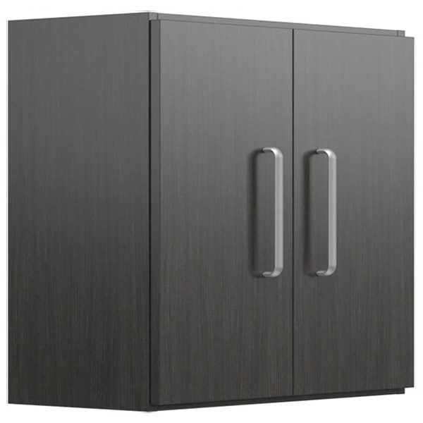 24 Wide Overhead Cabinet With Shelves Doors Black Sand A