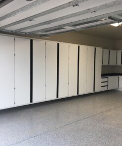 Alternative view of 192" Wide 90" or 80" Tall 24" or 20" Deep Garage Cabinets Package